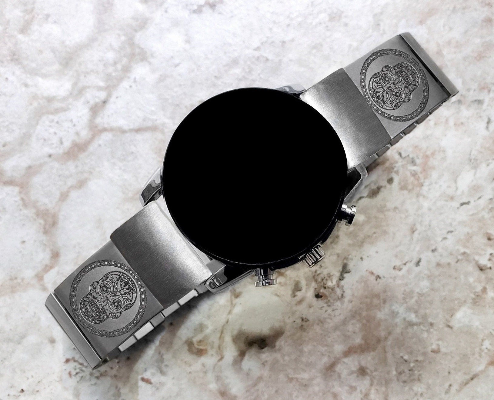 Engraved Watch Band for Garmin Fenix 7X Pro 6X Pro 5X Plus Fenix 3 Descent Mk3i 51mm Mk2i Mk2 Mk1 Enduro 2 Stainless Steel Strap SS2 A26